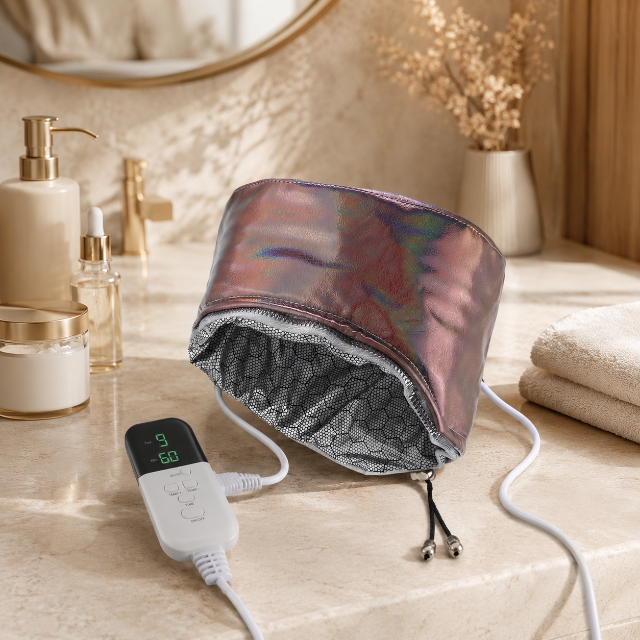 SilkGlow™ Hair Spa Cap | voor zachter, glanzender haar zonder kappersafspraak