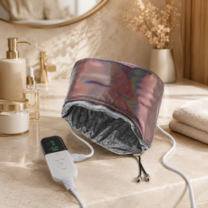 SilkGlow™ Hair Spa Cap | voor zachter, glanzender haar zonder kappersafspraak