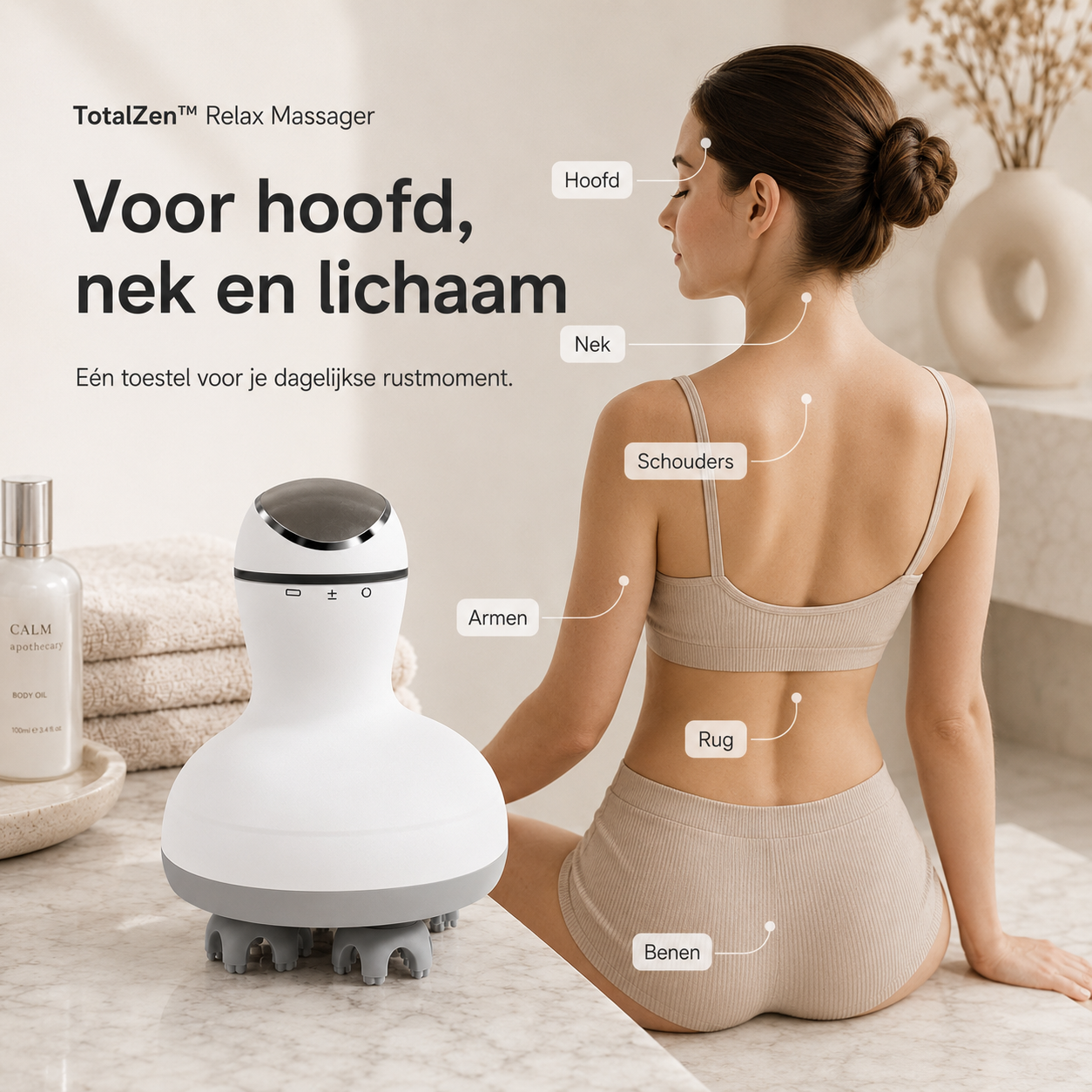 TotalZen™ Relax Massager | Je rustmoment voor hoofd, nek en schouders