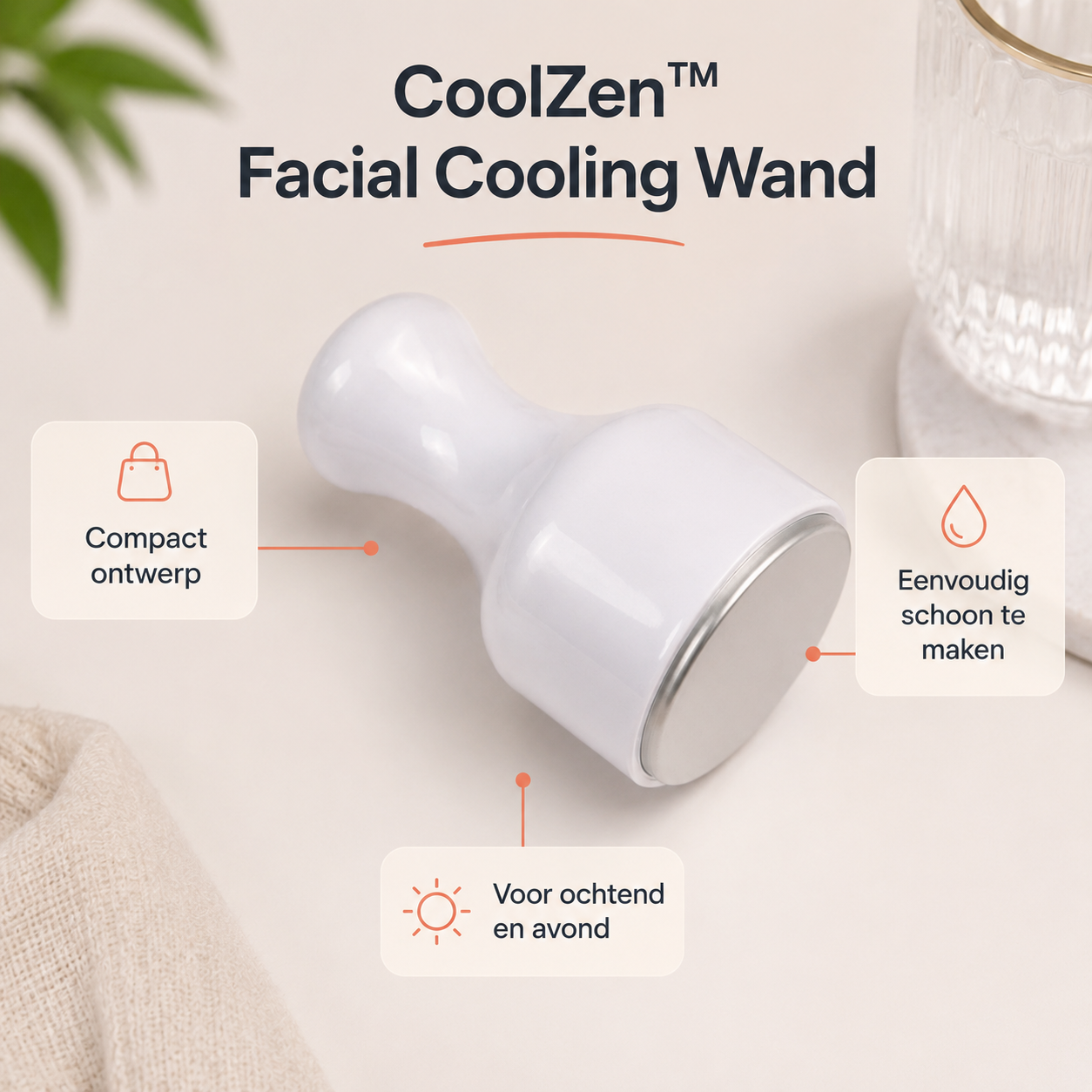 CoolZen™ Facial Cooling Wand | laat je huid fris, kalm en verzorgd aanvoelen in enkele minuten