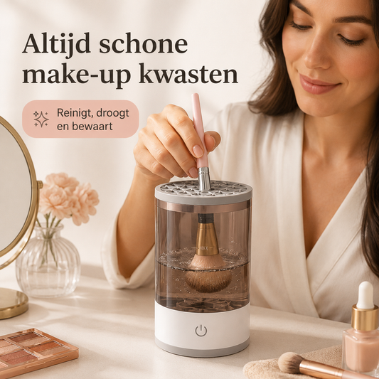GlowSpin™ Brush Cleaner – eindelijk schone make-upborstels zonder gedoe of schuldgevoel