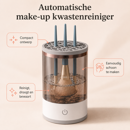GlowSpin™ Brush Cleaner – eindelijk schone make-upborstels zonder gedoe of schuldgevoel