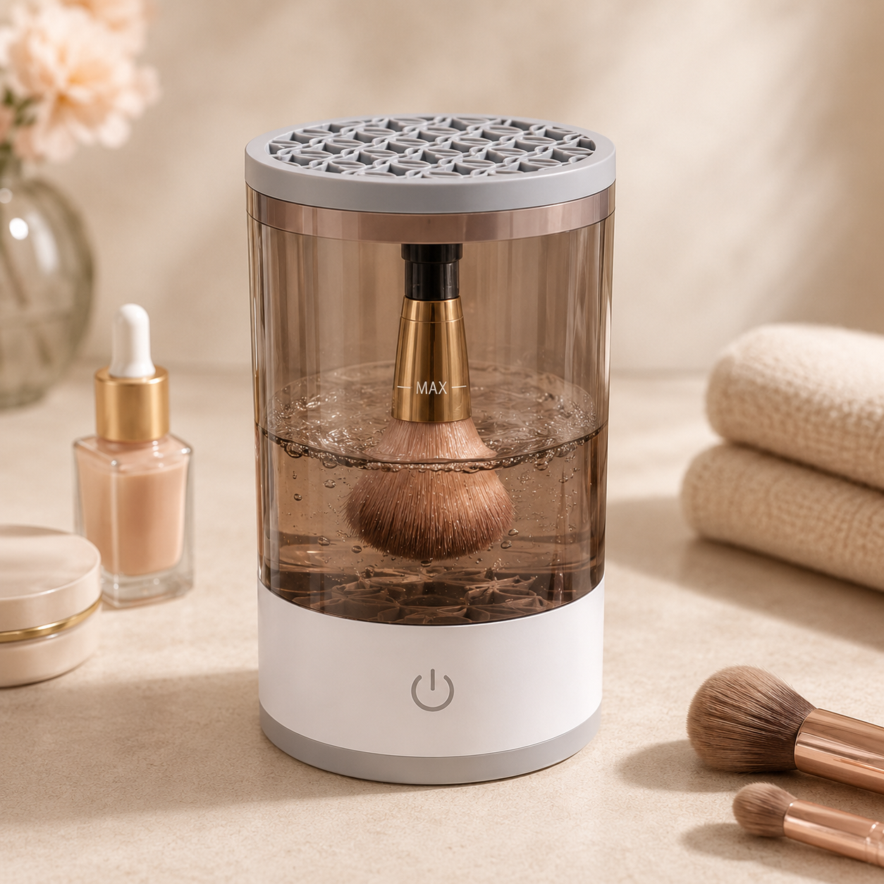 GlowSpin™ Brush Cleaner – eindelijk schone make-upborstels zonder gedoe of schuldgevoel