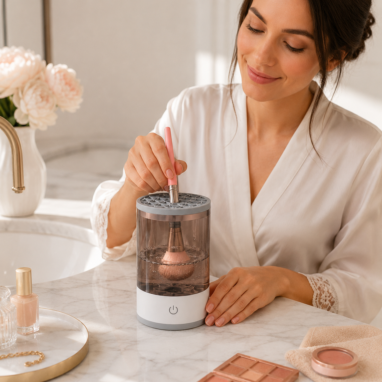 GlowSpin™ Brush Cleaner – eindelijk schone make-upborstels zonder gedoe of schuldgevoel
